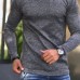 Men's Basic Slim Stand Collar Simple Warm Long Sleeve T-Shirt