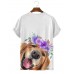 Fashion new pet dog print T-shirt